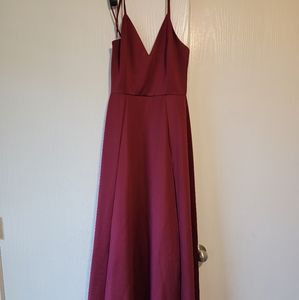 Marron long formal dress.